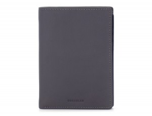 leather wallet gray front