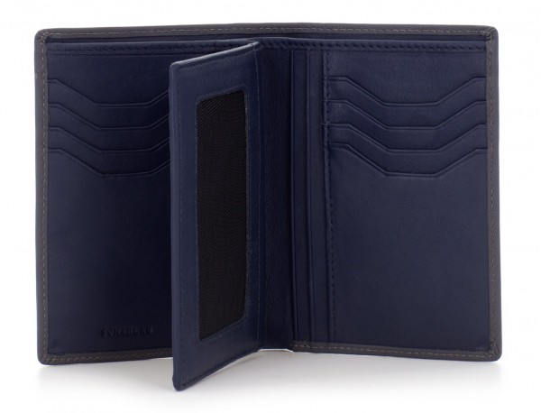 leather wallet gray open