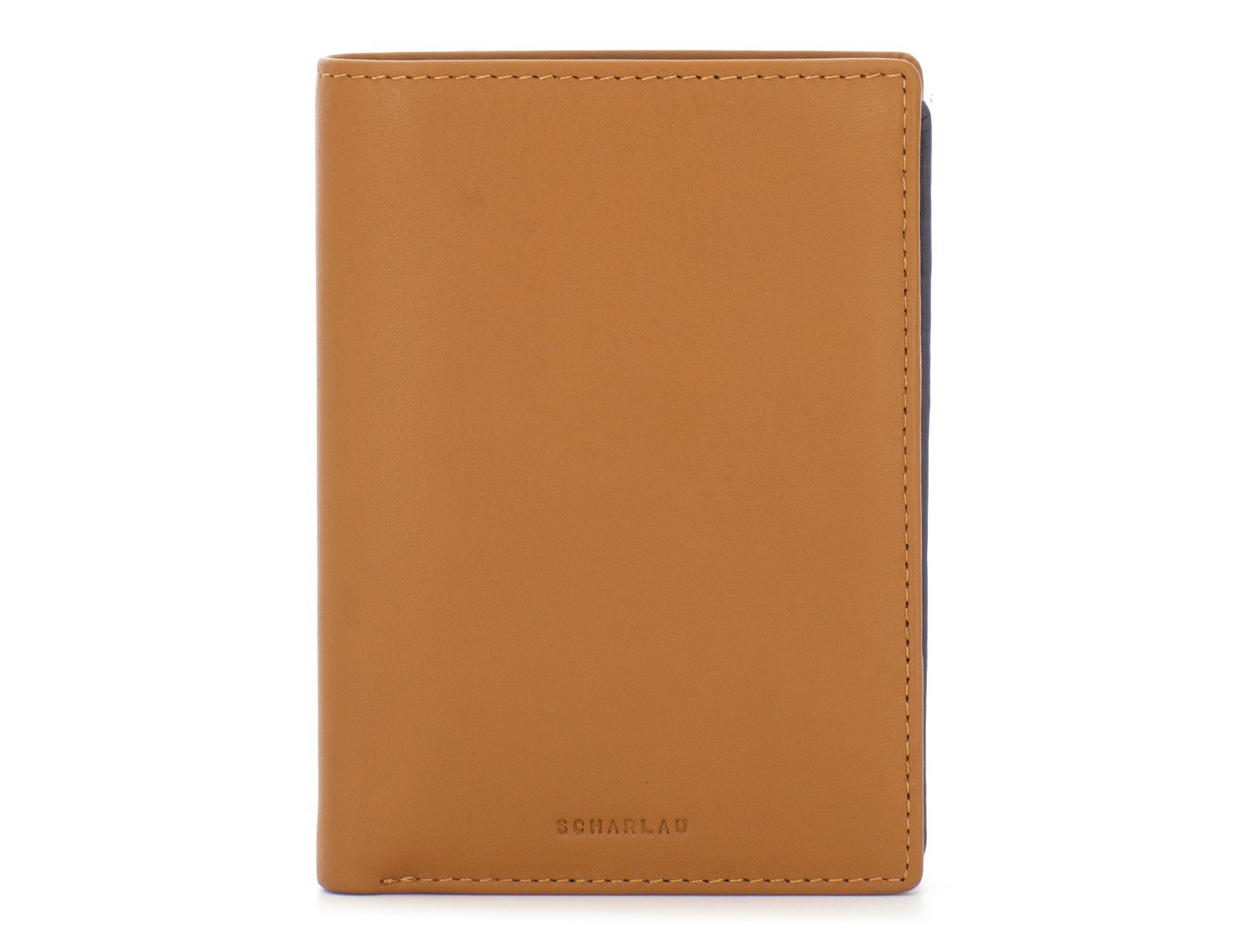 leather wallet camel front