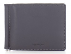 leather wallet gray front