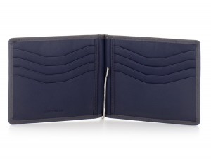 leather wallet gray  open