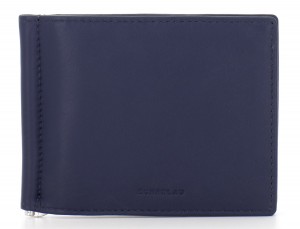 leather wallet blue front