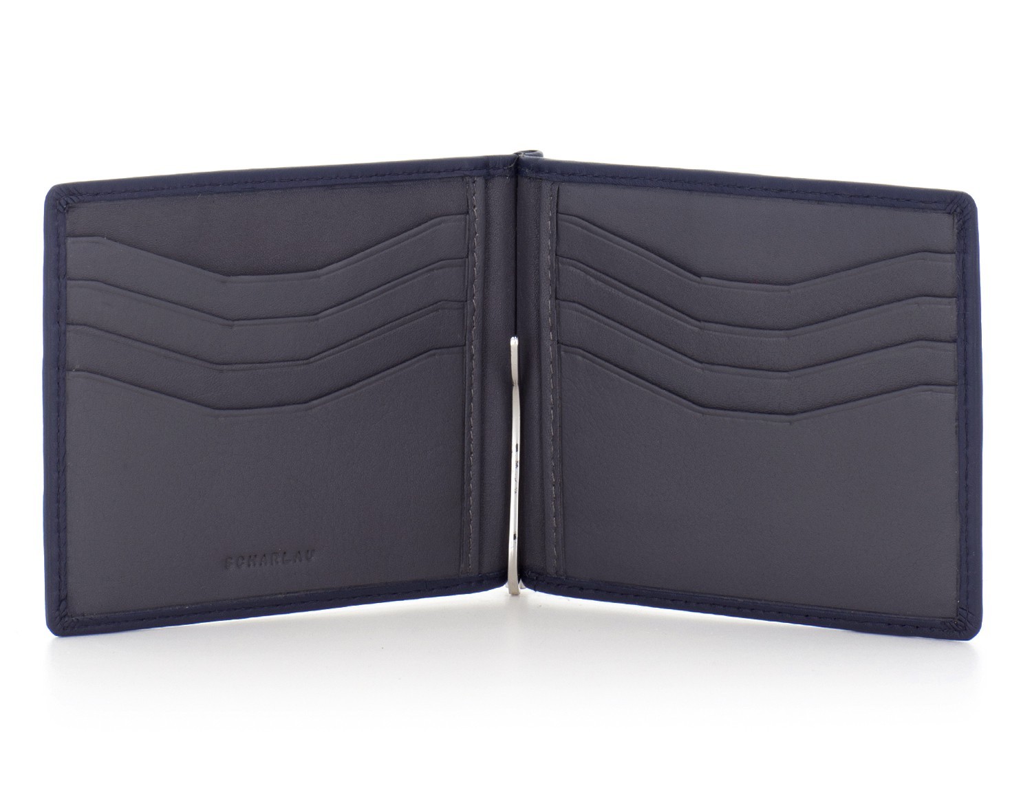 leather wallet black open