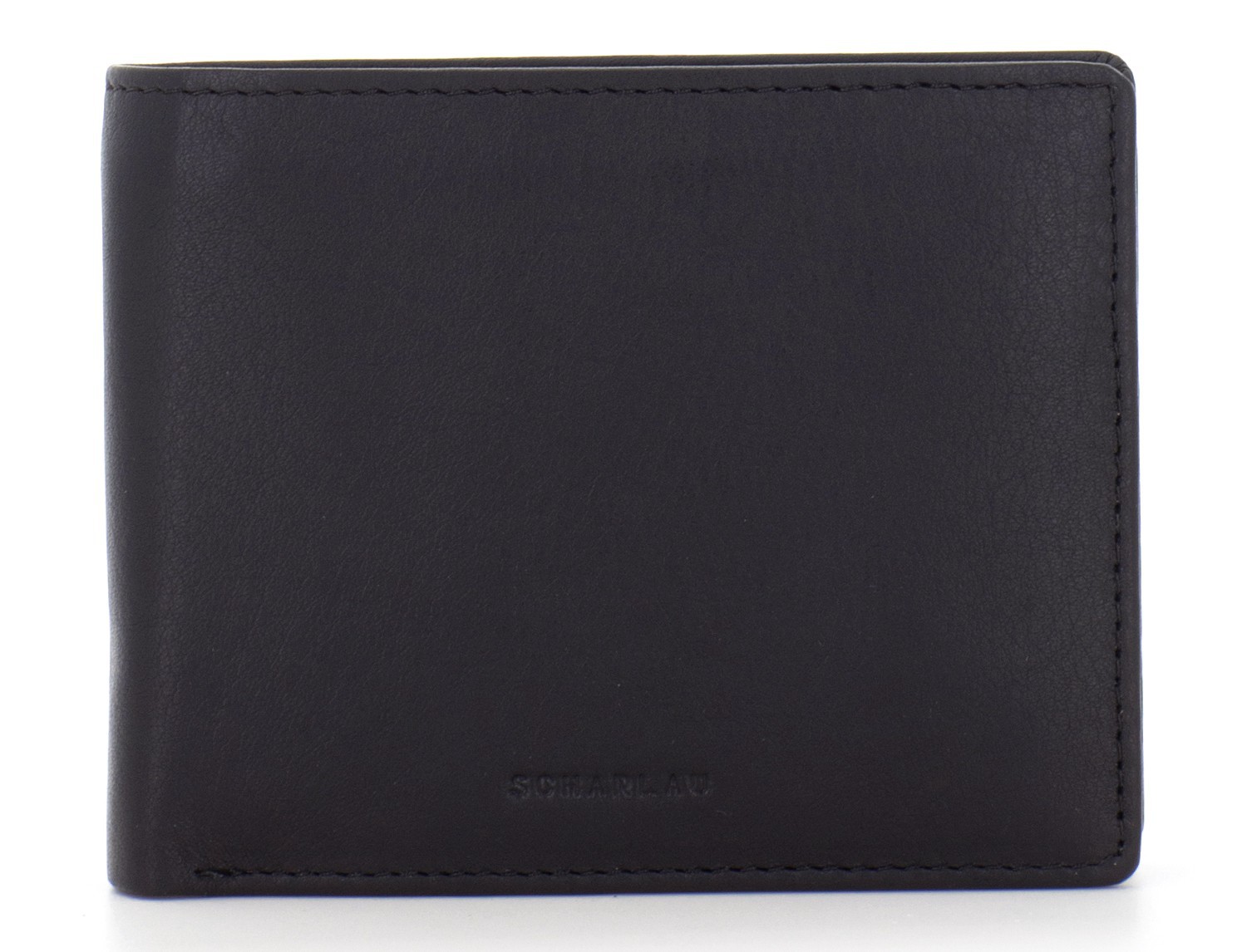 mini leather wallet for men black front