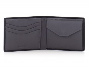 mini leather wallet for men black