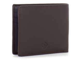 mini leather wallet for men brown  side