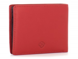 mini leather wallet for men red side