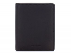 small leather wallet for men black frontal