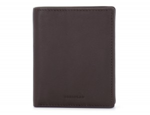 small leather wallet for men brown front