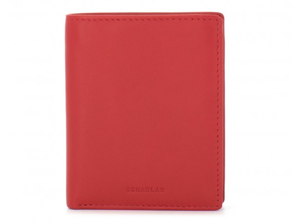 small leather wallet for men red front