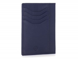 leather credit card wallet blue back