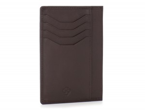 leather credit card wallet brown back