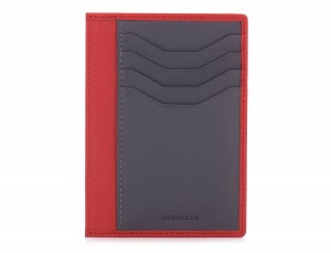 leather credit card wallet red front