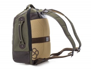 Sack backpack in canvas and leather back