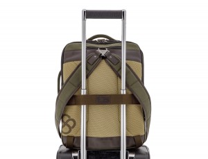 Sack backpack in canvas and leather trolley