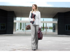 leather business bag in burgundy  lifestyle