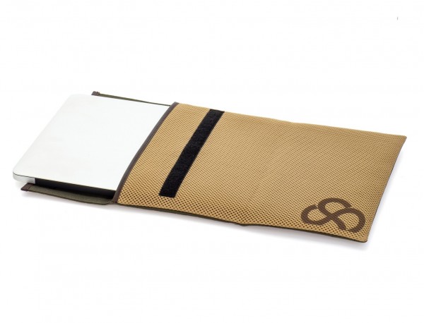 Laptop sleeve in canvas and leather for laptop 13,3" inch in black inside