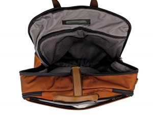 Travel suit bag in orange inside