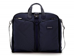 Travel suit bag in blue front