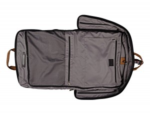 Travel suit bag in blue inside