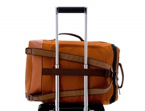 travel backpack tube in orange trolley