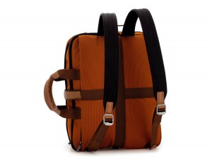 Travel bag backpack in orange back