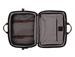 Travel bag backpack in orange inside
