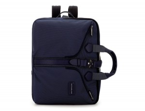 Travel bag backpack in blue front
