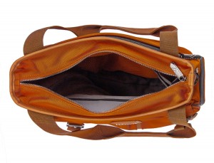 Laptop tote bag for woman in orange open