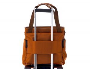 Laptop tote bag for woman in orange trolley