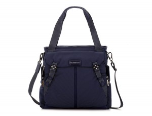 Bolso tote de mujer para ordenador portátil en color azul frontal