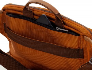 Large waist bag in orange pocket back