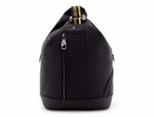 leather crossbody black front