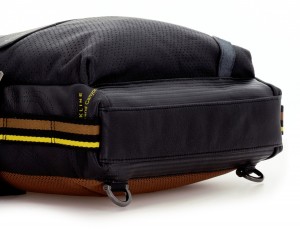 bolso convertible en mochila de cuero para portátil negro base