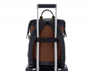 zaino in pelle nera trolley