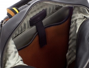 leather black backpack laptop
