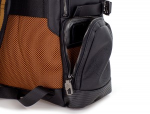 leather laptop backpack compartment