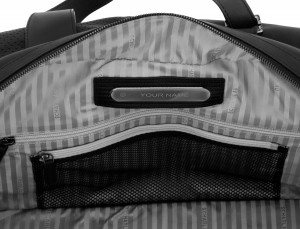 leather travel weekender bag black personalized