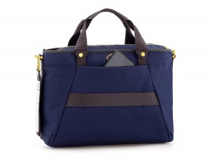 Borsa per laptop donna riciclato blu back