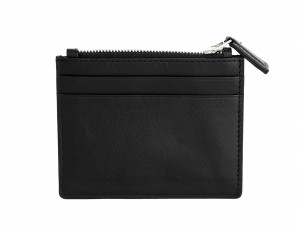 leather card holder black back