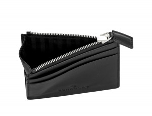 leather card holder black inside