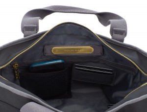 bolso de mujer reciclado para ordenador negro personalizado