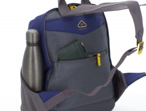 mochila para mujer azul detrás