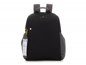 recycled woman's backpack in black front