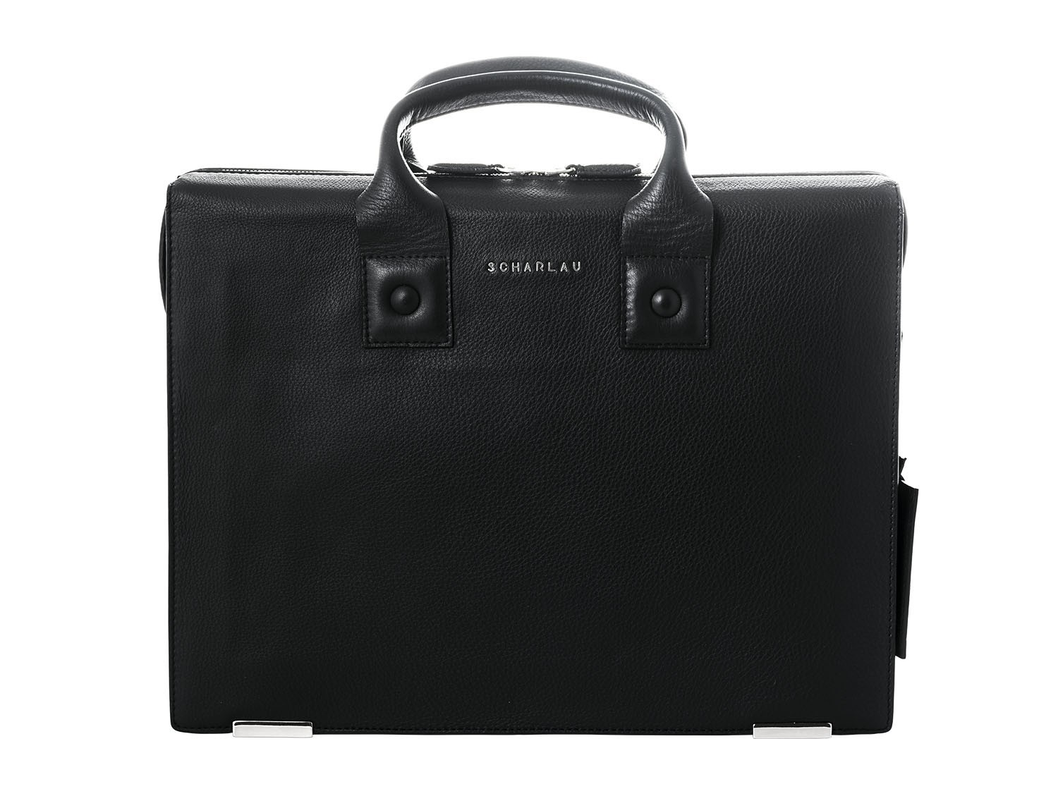 leather briefbag black portada