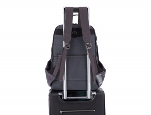 recycled backpack in black trolley