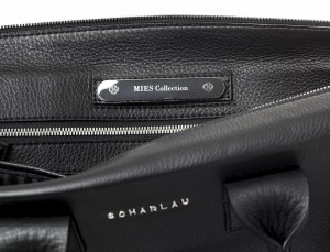 leather briefcase for men lateral personalized