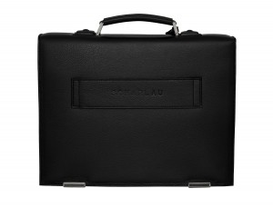 borsa da lavoro in pelle nera back