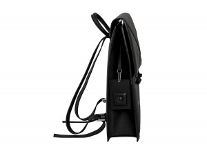 leather backpack black side