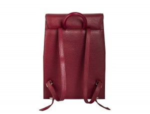 leather backpack berry back